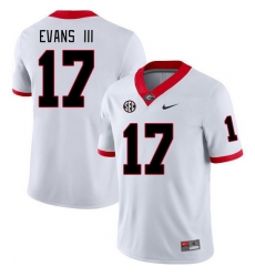 Men #17 Anthony Evans III Georgia Bulldogs College Football Jerseys Stitched-White