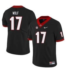 Men #17 Eli Wolf Georgia Bulldogs College Football Jerseys Sale-Black