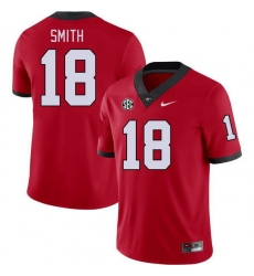 Men #18 C.J. Smith Georgia Bulldogs College Football Jerseys Stitched-Red
