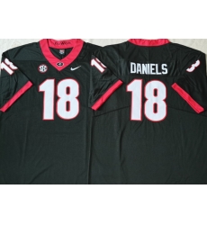 Men #18 JT Daniels Georgia Bulldogs College Football Jerseys Sale-Black