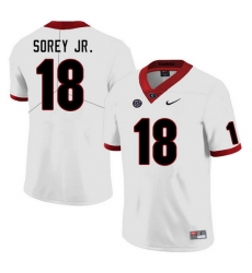 Men #18 Xavian Sorey Jr. Georgia Bulldogs College Football Jerseys Sale-White