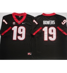 Men #19 Brock Bowers Georgia Bulldogs College Football Jerseys Sale-Black