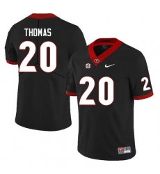 Men #20 JaCorey Thomas Georgia Bulldogs College Football Jerseys Sale-Black Anniversary