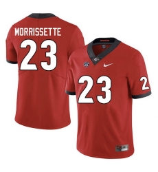 Men #23 De'Nylon Morrissette Georgia Bulldogs College Football Jerseys Sale-Red Anniversary