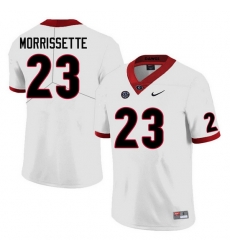 Men #23 De'Nylon Morrissette Georgia Bulldogs College Football Jerseys Sale-White Anniversary