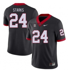 Men #24 Malaki Starks Georgia Bulldogs College Football Jerseys Stitched-Black