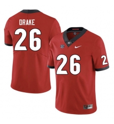 Men #26 Collin Drake Georgia Bulldogs College Football Jerseys Sale-Red Anniversary