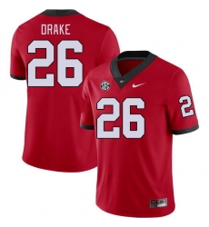 Men #26 Collin Drake Georgia Bulldogs College Football Jerseys Stitched-Red