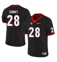 Men #28 Anthony Summey Georgia Bulldogs College Football Jerseys Sale-Black
