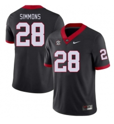 Men #28 Mack Simmons Georgia Bulldogs College Football Jerseys Stitched-Black