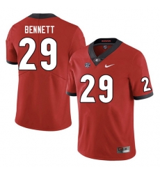 Men #29 Luke Bennett Georgia Bulldogs College Football Jerseys Sale-Red