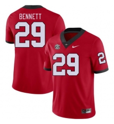 Men #29 Luke Bennett Georgia Bulldogs College Football Jerseys Stitched-Red