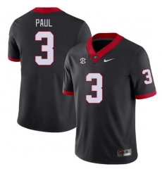 Men #3 Andrew Paul Georgia Bulldogs College Football Jerseys Stitched-Black