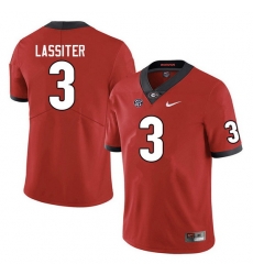 Men #3 Kamari Lassiter Georgia Bulldogs College Football Jerseys Sale-Red