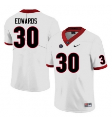 Men #30 Daijun Edwards Georgia Bulldogs College Football Jerseys Sale-White Anniversary