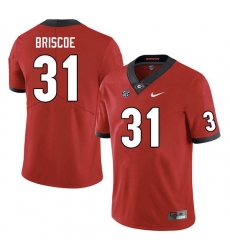 Men #31 Grant Briscoe Georgia Bulldogs College Football Jerseys Sale-Red