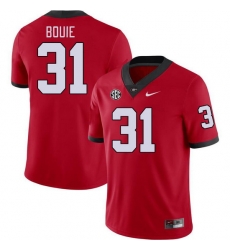 Men #31 Smoke Bouie Georgia Bulldogs College Football Jerseys Stitched-Red