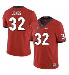 Men #32 Cash Jones Georgia Bulldogs College Football Jerseys Sale-Red Anniversary