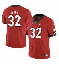 Men #32 Ty James Georgia Bulldogs College Football Jerseys Sale-Red