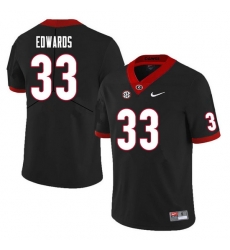 Men #33 Daijun Edwards Georgia Bulldogs College Football Jerseys Sale-Black