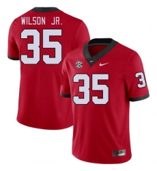 Men #35 Damon Wilson Jr. Georgia Bulldogs College Football Jerseys Stitched-Red