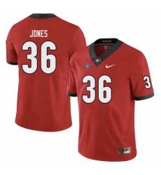 Men #36 Garrett Jones Georgia Bulldogs College Football Jerseys red