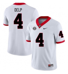 Men #4 Oscar Delp Georgia Bulldogs College Football Jerseys Stitched-White