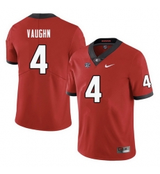 Men #4 Sam Vaughn Georgia Bulldogs College Football Jerseys-Red