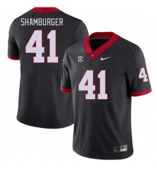 Men #41 Denton Shamburger Georgia Bulldogs College Football Jerseys Stitched-Black