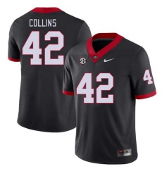 Men #42 Graham Collins Georgia Bulldogs College Football Jerseys Stitched-Black