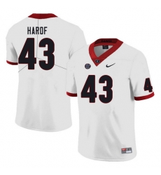 Men #43 Chase Harof Georgia Bulldogs College Football Jerseys Sale-White