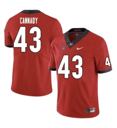 Men #43 Jehlen Cannady Georgia Bulldogs College Football Jerseys Sale-Red