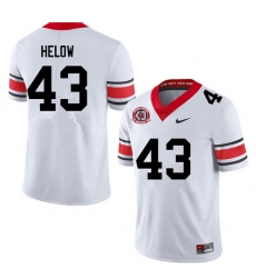 Men #43 Matthew Helow Georgia Bulldogs College Football Jerseys Sale-40th Anniversary