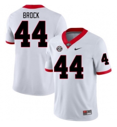 Men #44 Cade Brock Georgia Bulldogs College Football Jerseys Stitched-White