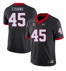 Men #45 Austine Eziukwu Georgia Bulldogs College Football Jerseys Stitched-Black