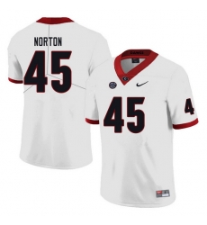 Men #45 Bill Norton Georgia Bulldogs College Football Jerseys white