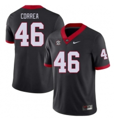 Men #46 Andrew Correa Georgia Bulldogs College Football Jerseys Stitched-Black