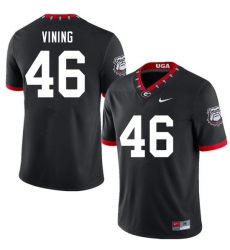 Men #46 George Vining Georgia Bulldogs 100th Anniversary College Football Jerseys Sale-100th Black