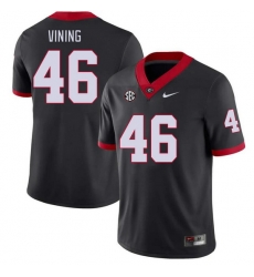 Men #46 George Vining Georgia Bulldogs College Football Jerseys Stitched-Black