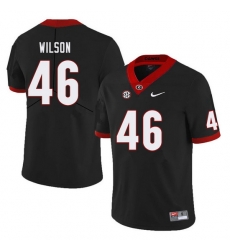 Men #46 Jake Wilson Georgia Bulldogs College Football Jerseys Sale-Black