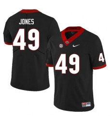 Men #49 Gleaton Jones Georgia Bulldogs College Football Jerseys Sale-Black Anniversary