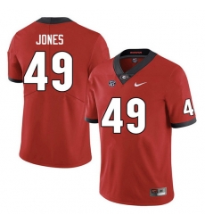 Men #49 Gleaton Jones Georgia Bulldogs College Football Jerseys Sale-Red Anniversary