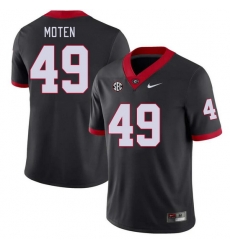 Men #49 Jamier Moten Georgia Bulldogs College Football Jerseys Stitched-Black