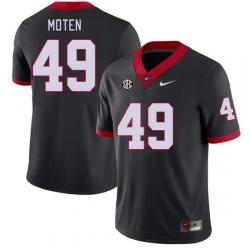 Men #49 Jamier Moten Georgia Bulldogs College Football Jerseys Stitched-Black