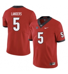 Men #5 Matt Landers Georgia Bulldogs College Football Jerseys Sale-red