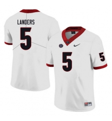 Men #5 Matt Landers Georgia Bulldogs College Football Jerseys Sale-white