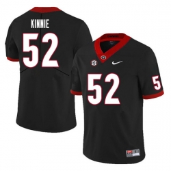 Men #52 Cameron Kinnie Georgia Bulldogs College Football Jerseys Sale-Black