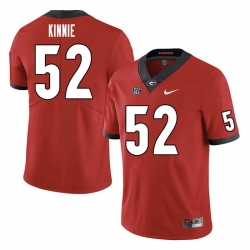 Men #52 Cameron Kinnie Georgia Bulldogs College Football Jerseys Sale-Red