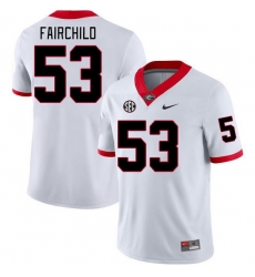 Men #53 Dylan Fairchild Georgia Bulldogs College Football Jerseys Stitched-White