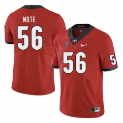 Men #56 William Mote Georgia Bulldogs College Football Jerseys Sale-Red